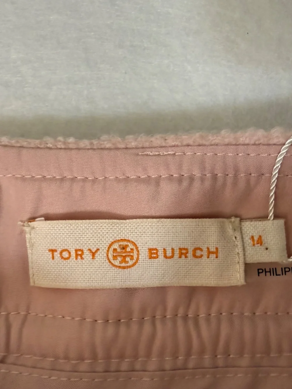 NWT Tory Burch Celeste Mini Wool Skirt in Coastal Pink Size 14